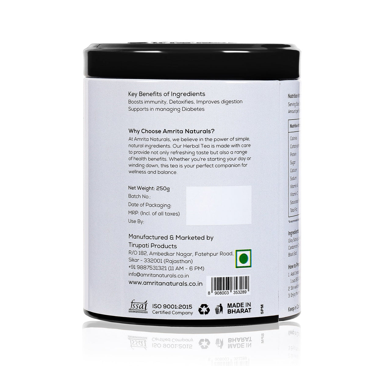 Giloy Herbal Tea 250G Amrita Naturals