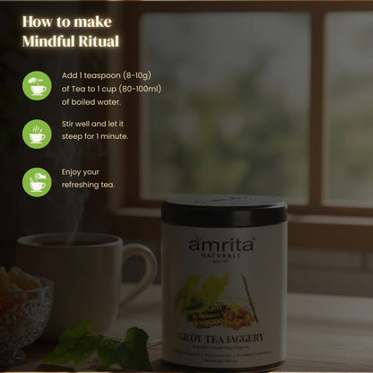 Giloy Jaggery Herbal Tea Amrita Naturals