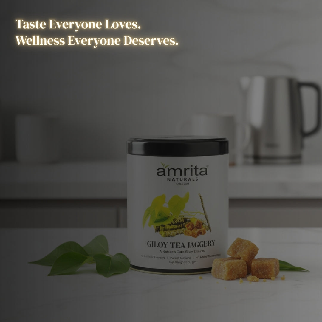 Giloy Jaggery Herbal Tea Amrita Naturals