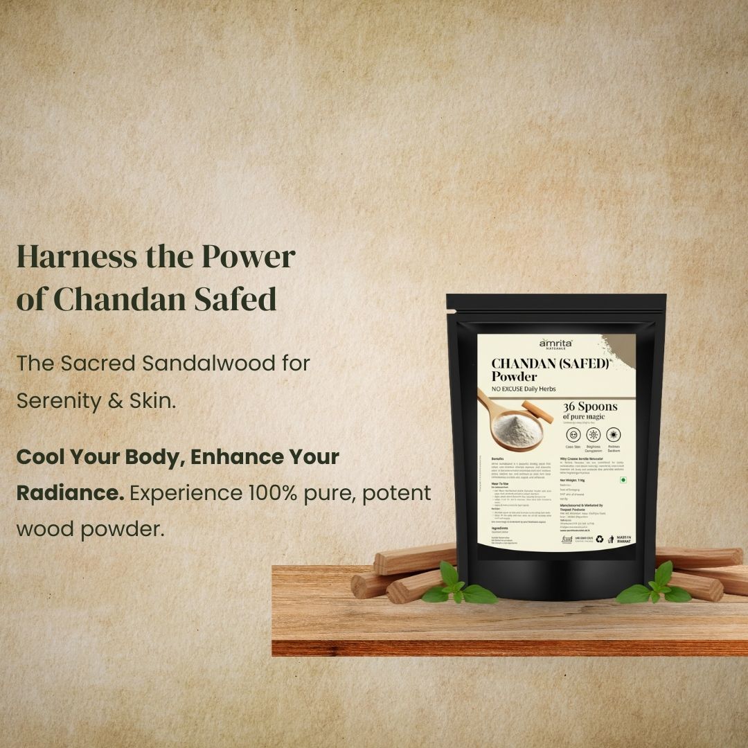 Pure Chandan Powder (White) Amrita Naturals
