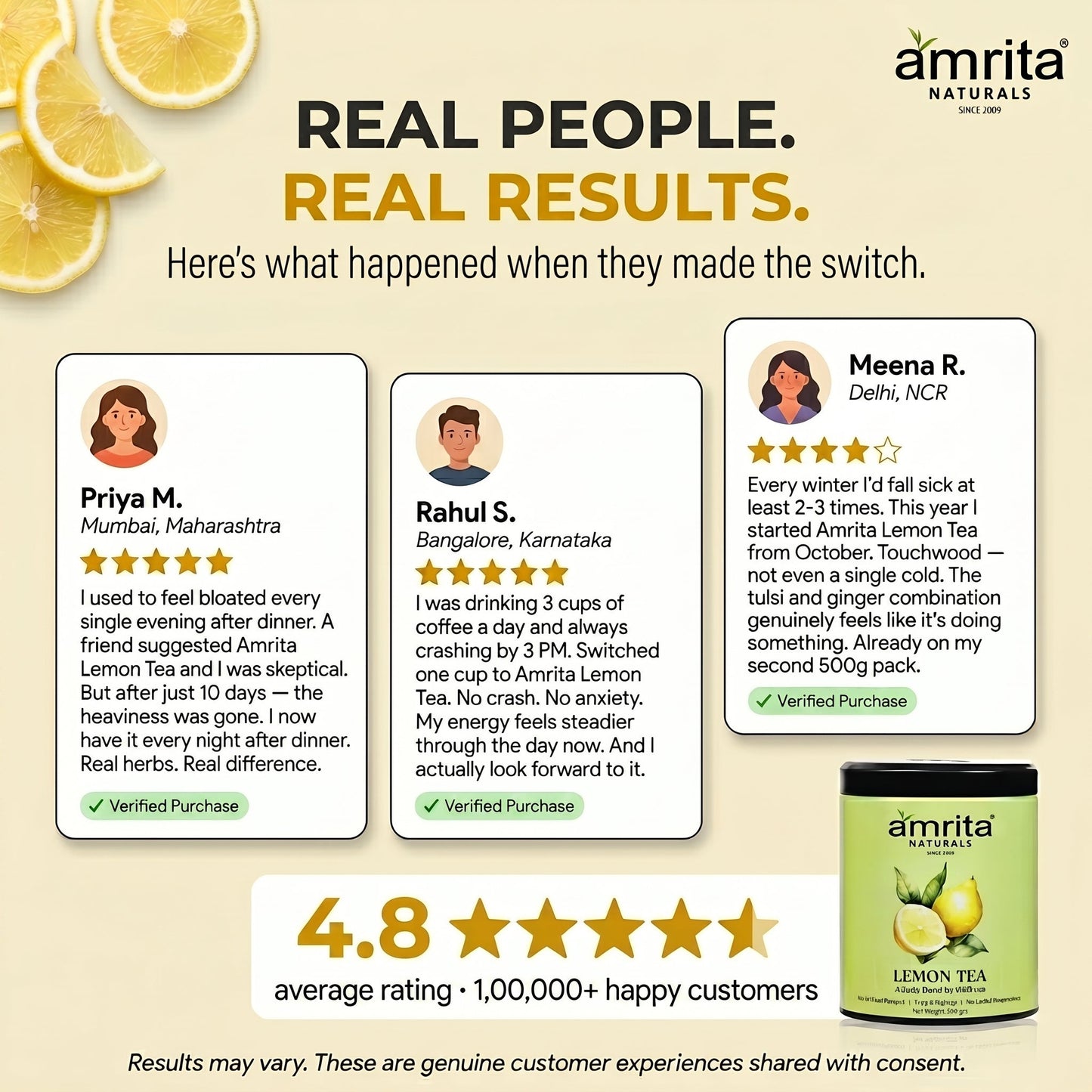 Lemon Herbal Daily Tea Amrita Naturals