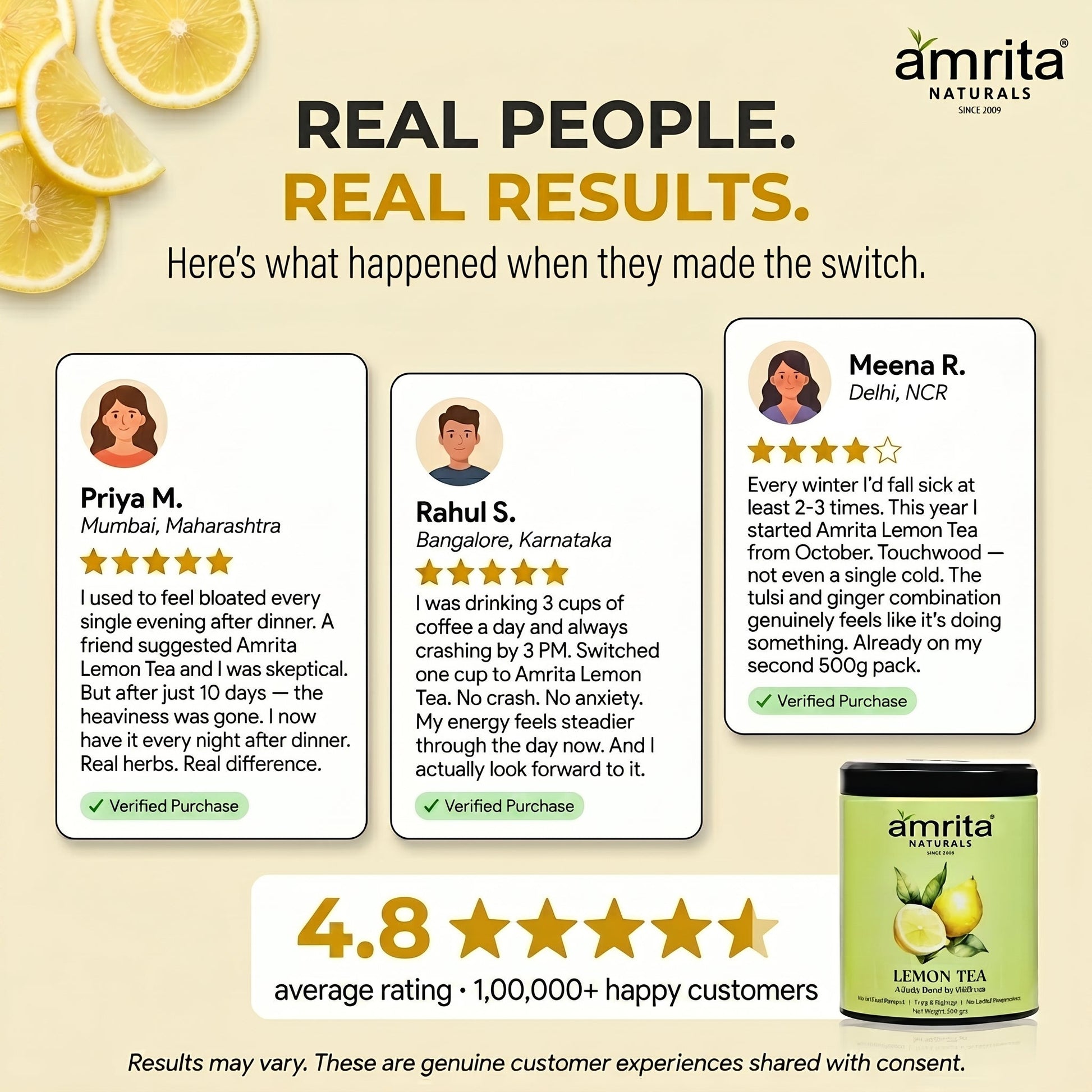 Lemon Herbal Daily Tea Amrita Naturals