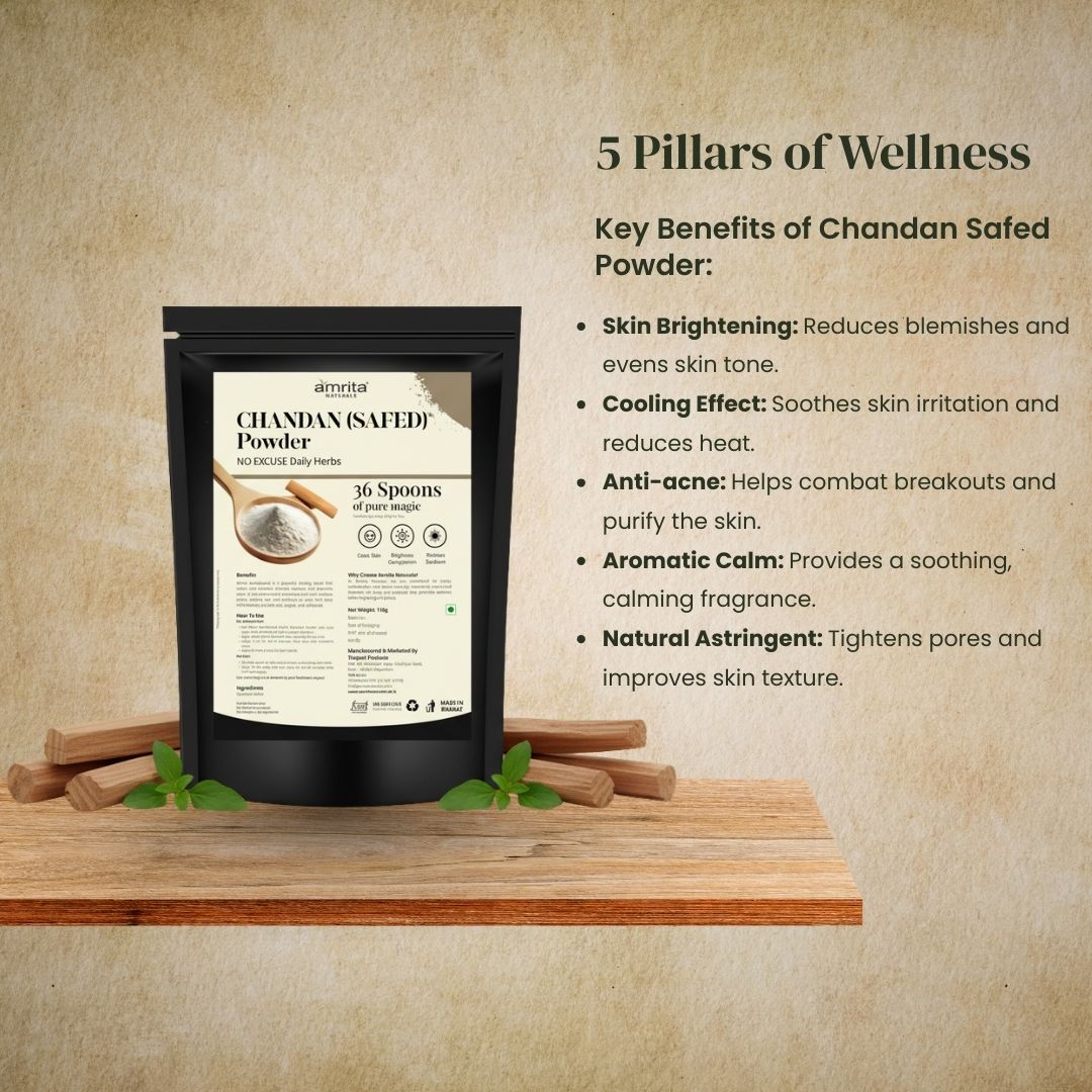 Pure Chandan Powder (White) Amrita Naturals