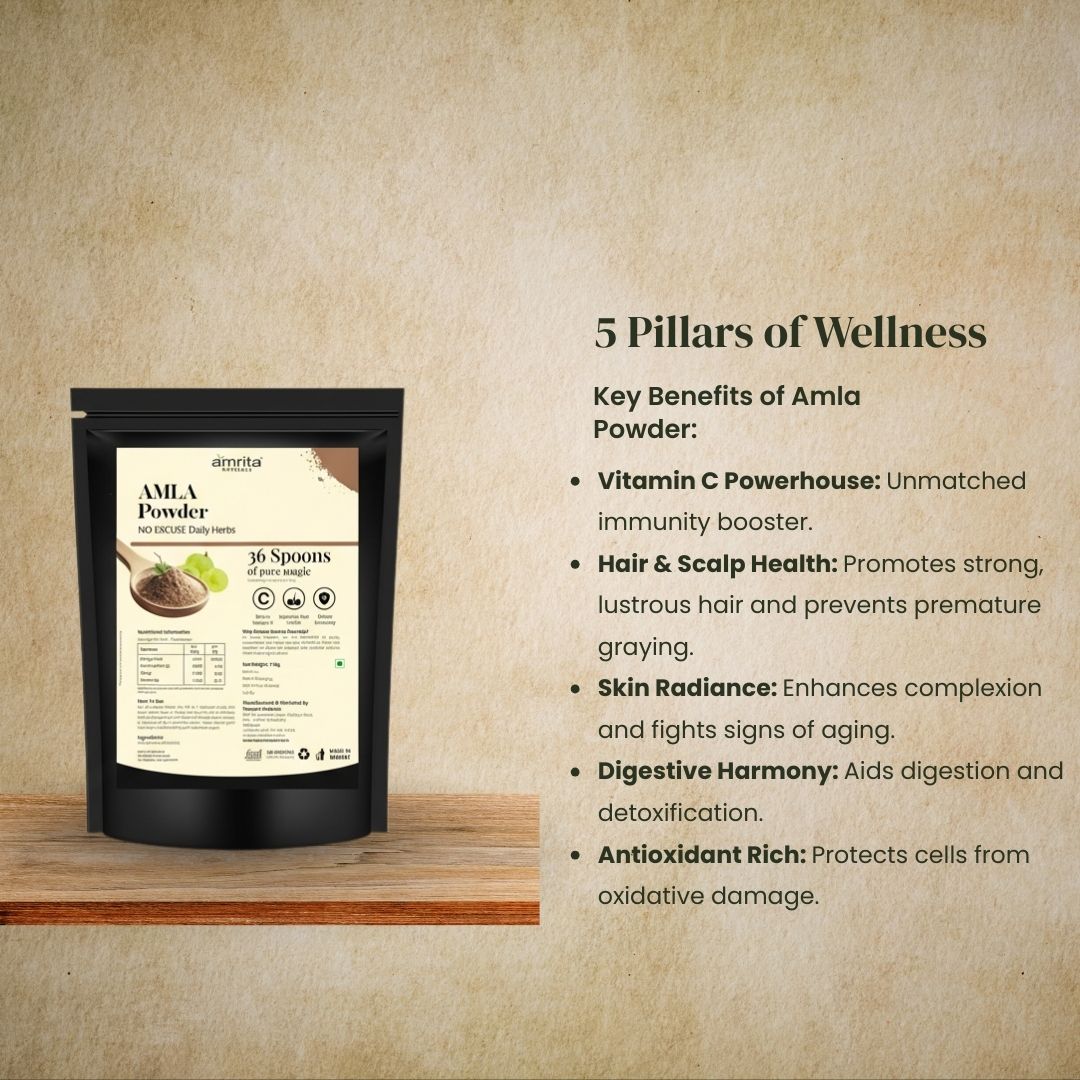 Amla Nourishing Hair & Skin Powder Amrita Naturals