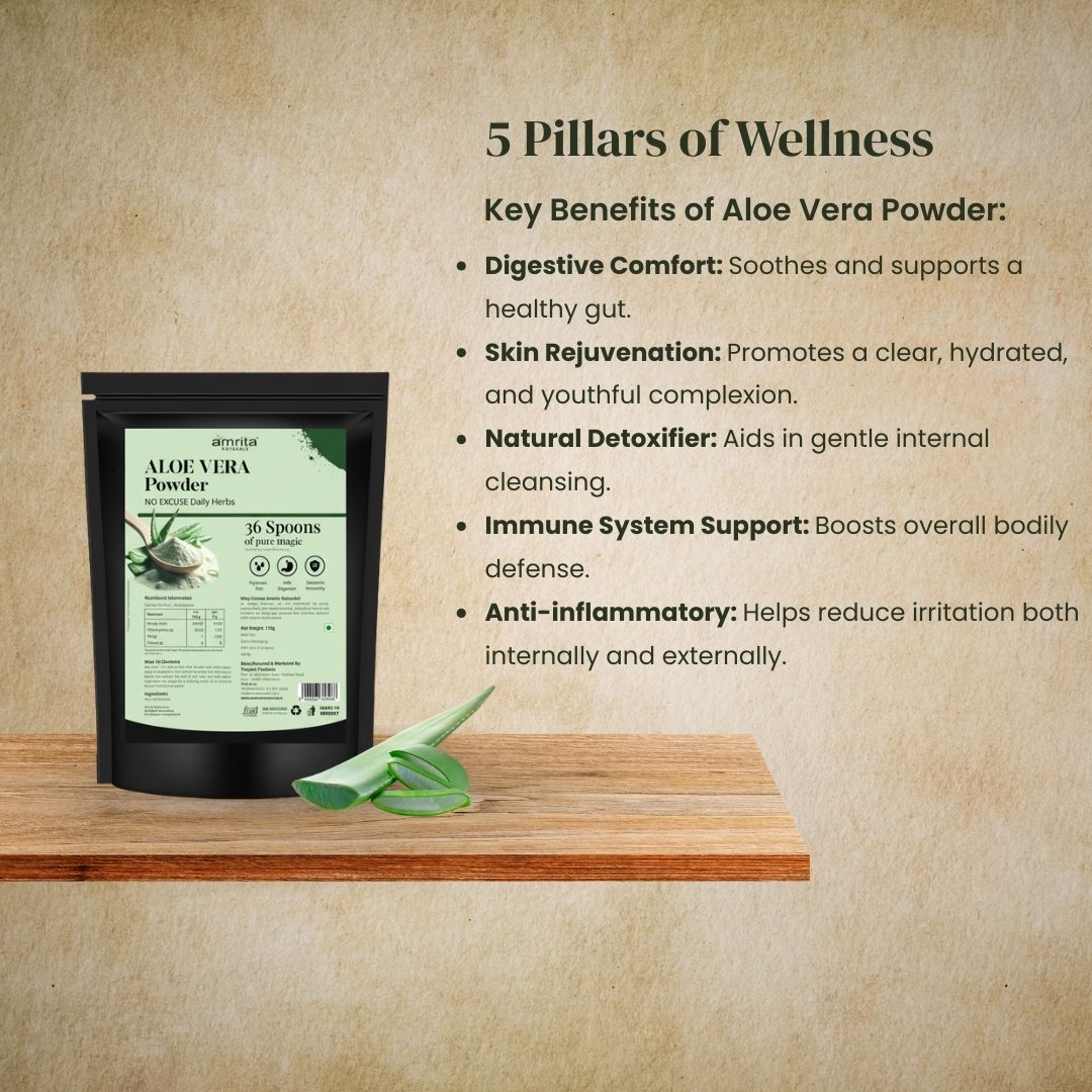 Pure Aloe Vera Hydrating Powder Amrita Naturals