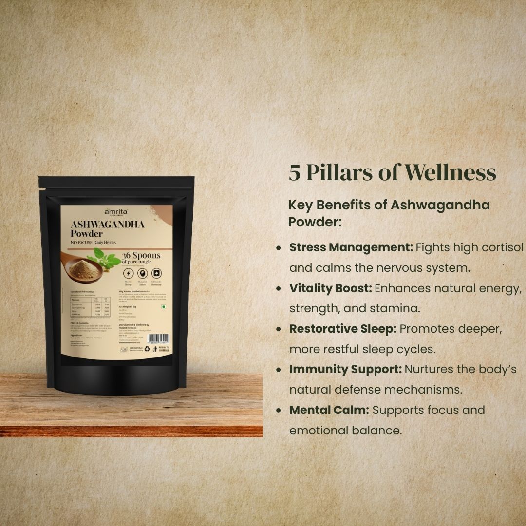 Ashwagandha Energy Booster Powder Amrita Naturals