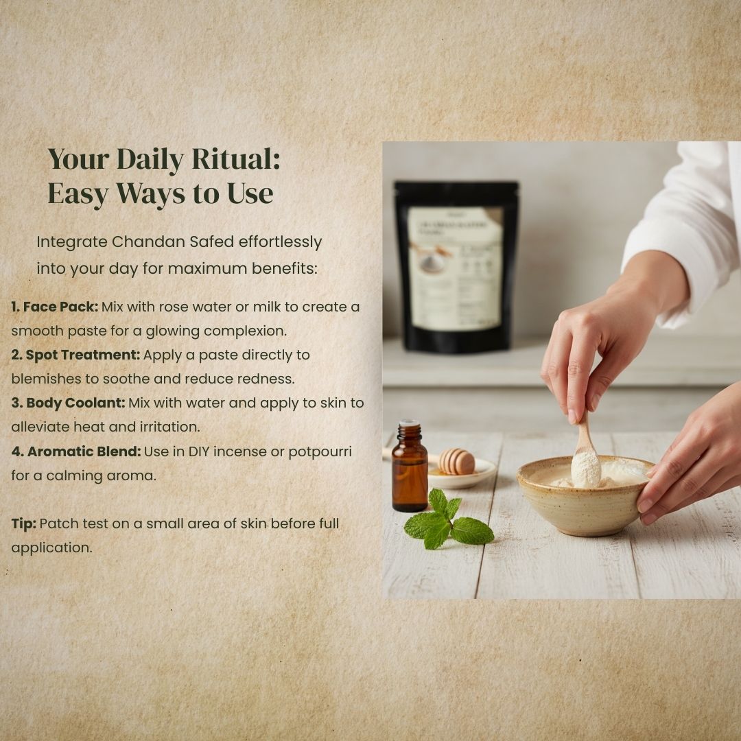 Pure Chandan Powder (White) Amrita Naturals