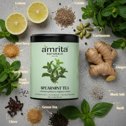 Spearmint Calm Herbal Tea Amrita Naturals
