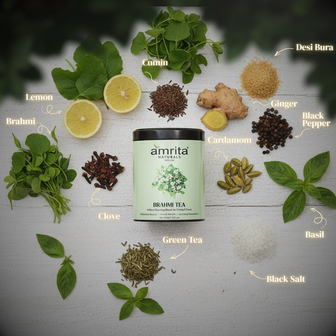 Brahmi Focus Herbal Tea Amrita Naturals