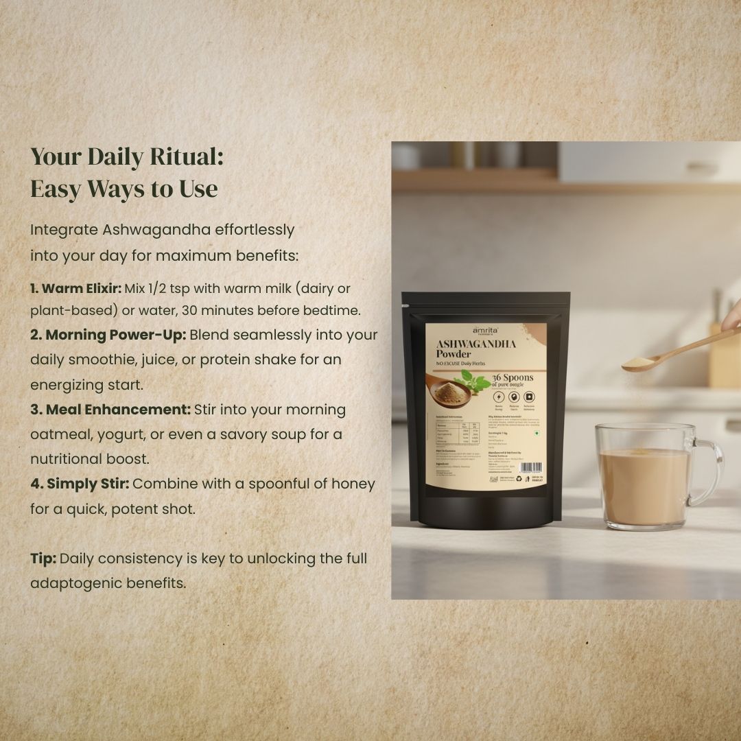Ashwagandha Energy Booster Powder Amrita Naturals
