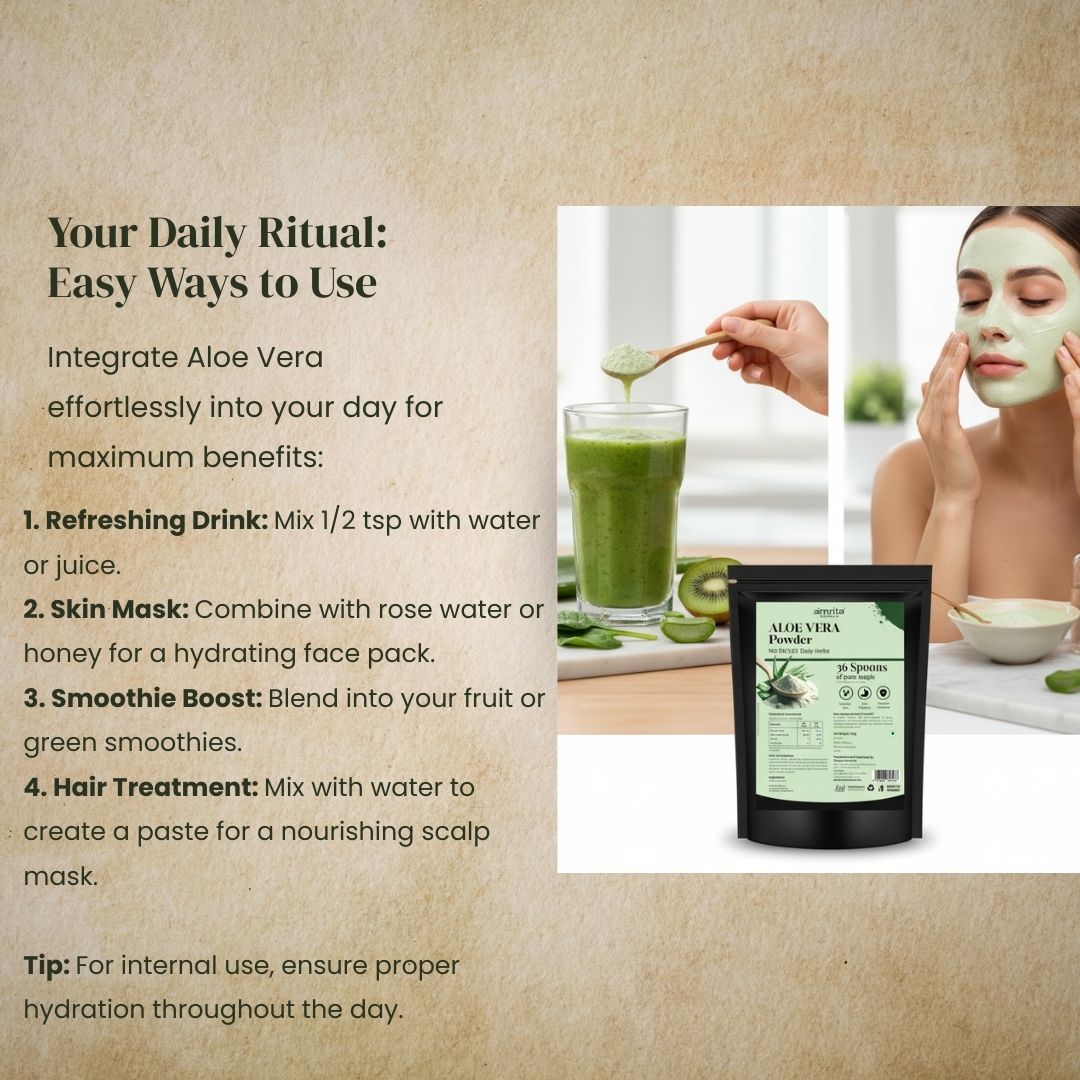 Pure Aloe Vera Hydrating Powder Amrita Naturals