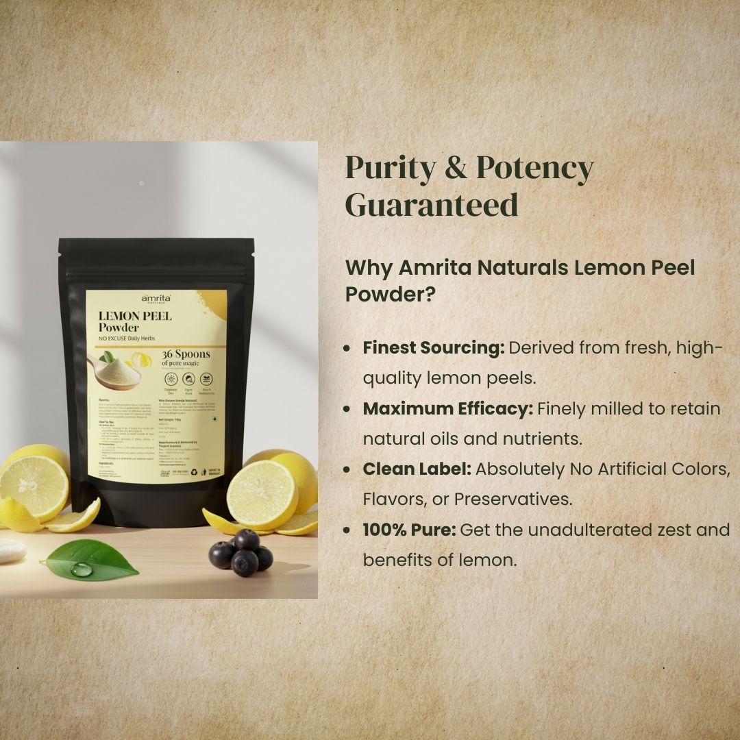 Lemon Peel Vitamin C Powder Amrita Naturals