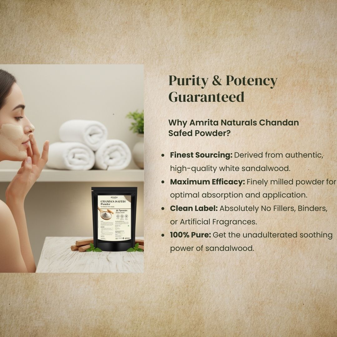 Pure Chandan Powder (White) Amrita Naturals