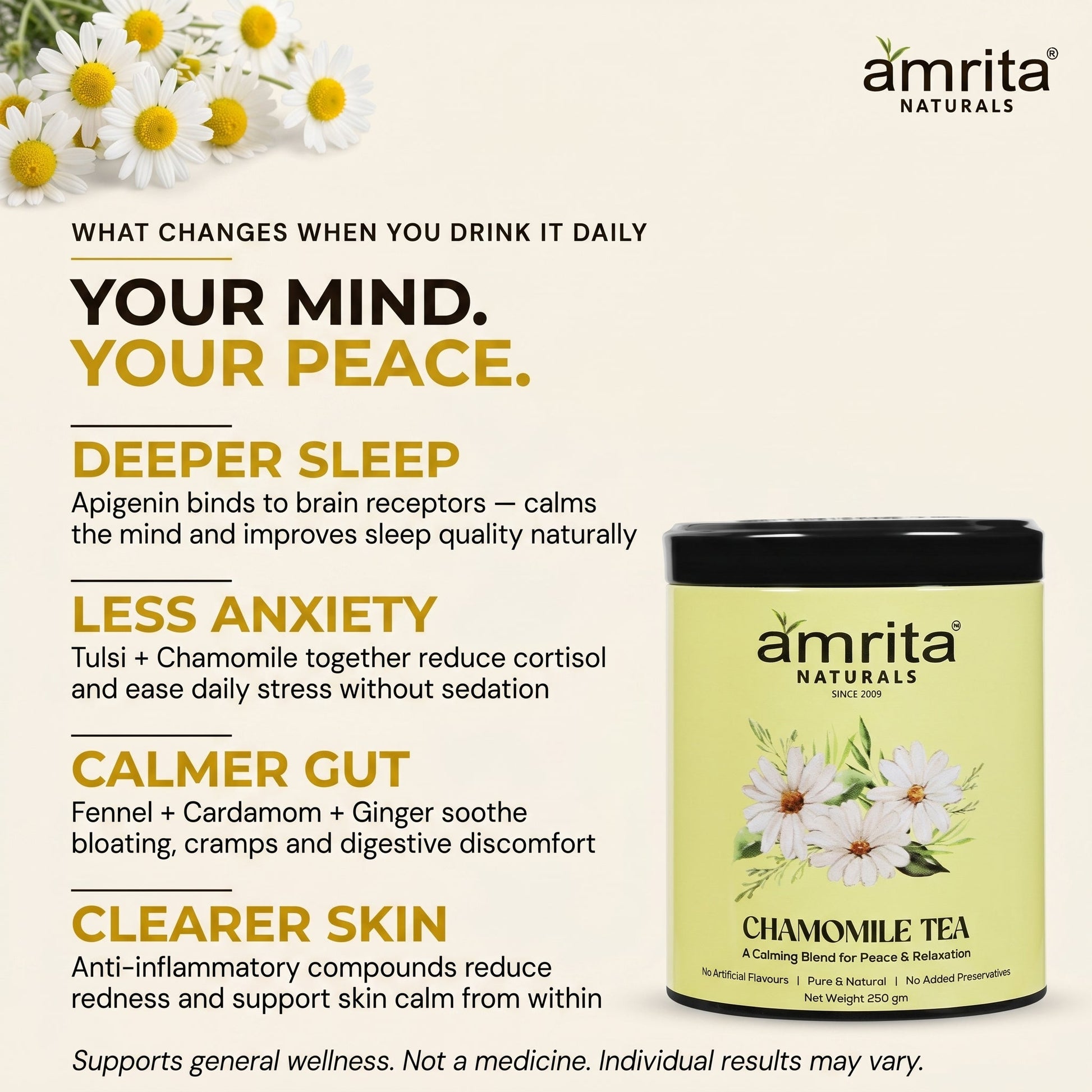 Chamomile Herbal Tea Amrita Naturals
