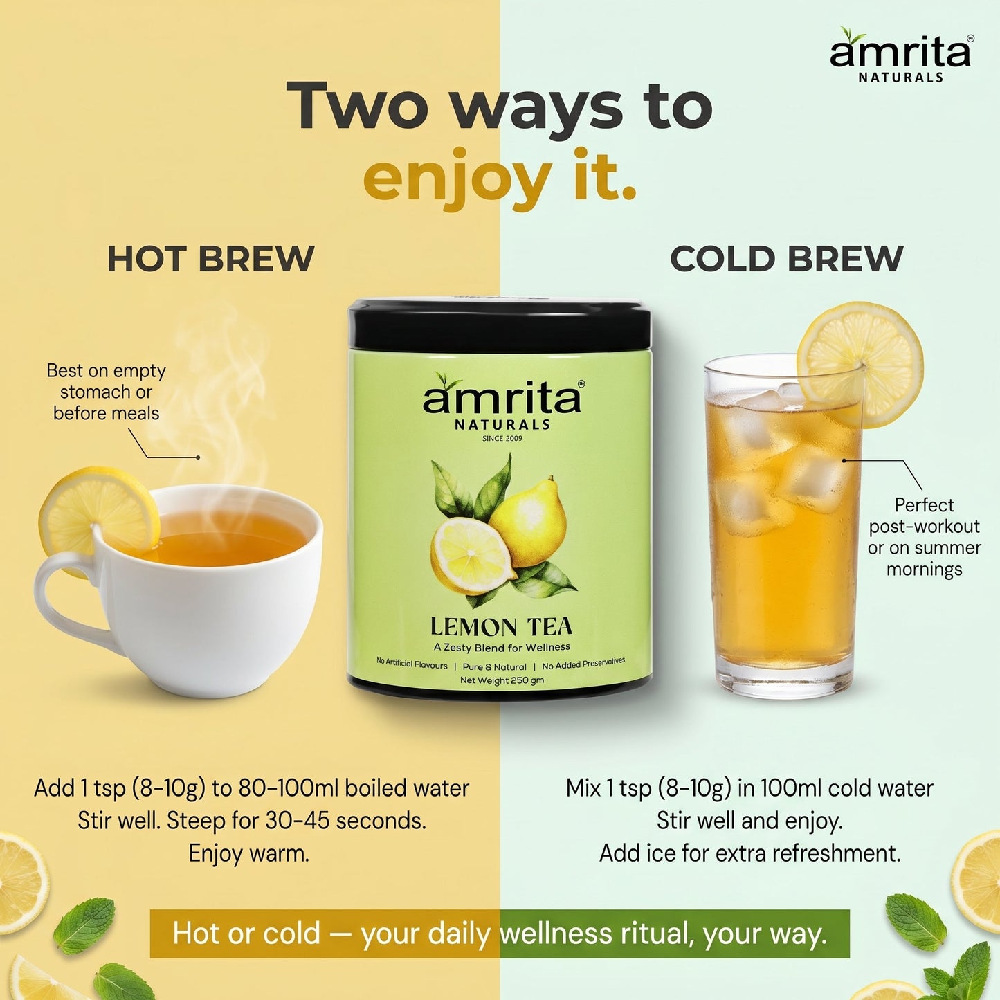 Lemon Herbal Daily Tea Amrita Naturals