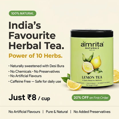 Lemon Herbal Daily Tea Amrita Naturals