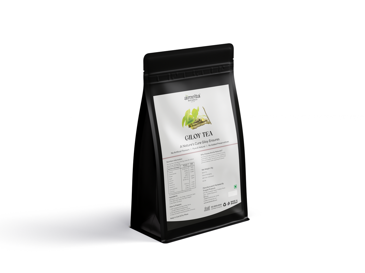 Amrita Naturals Giloy Tea 1 Kg Pack Amrita Naturals