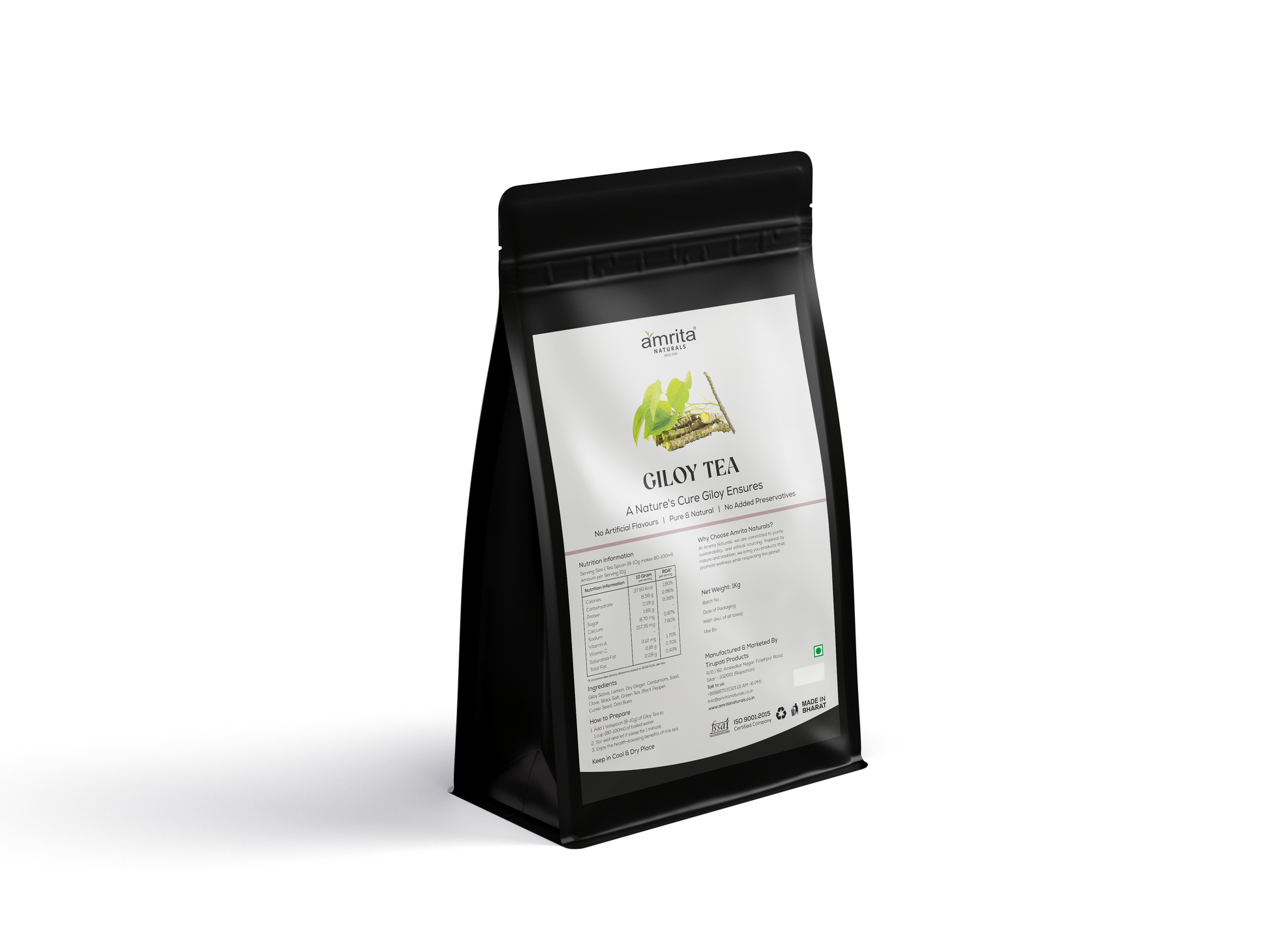 Amrita Naturals Giloy Tea 1 Kg Pack Amrita Naturals