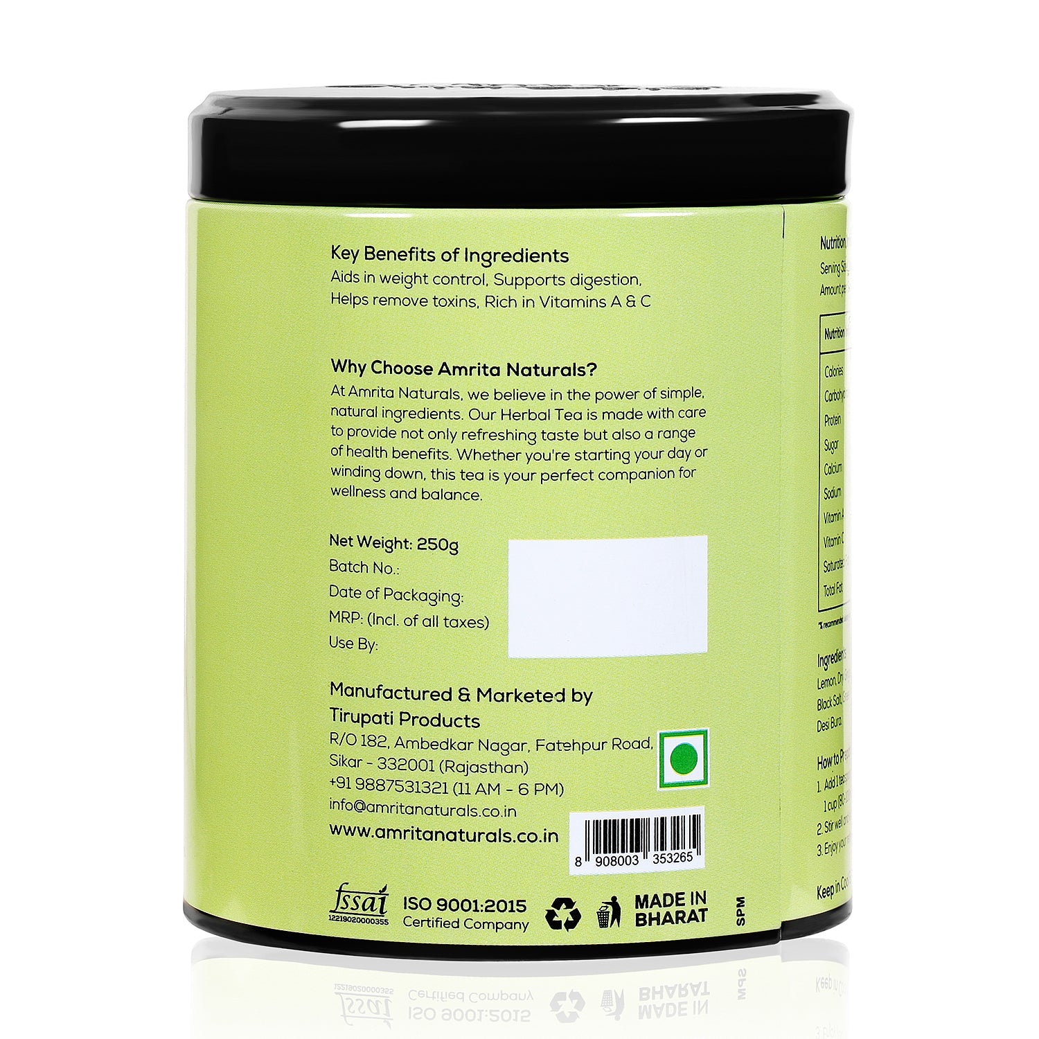 Lemon Herbal Daily Tea Amrita Naturals