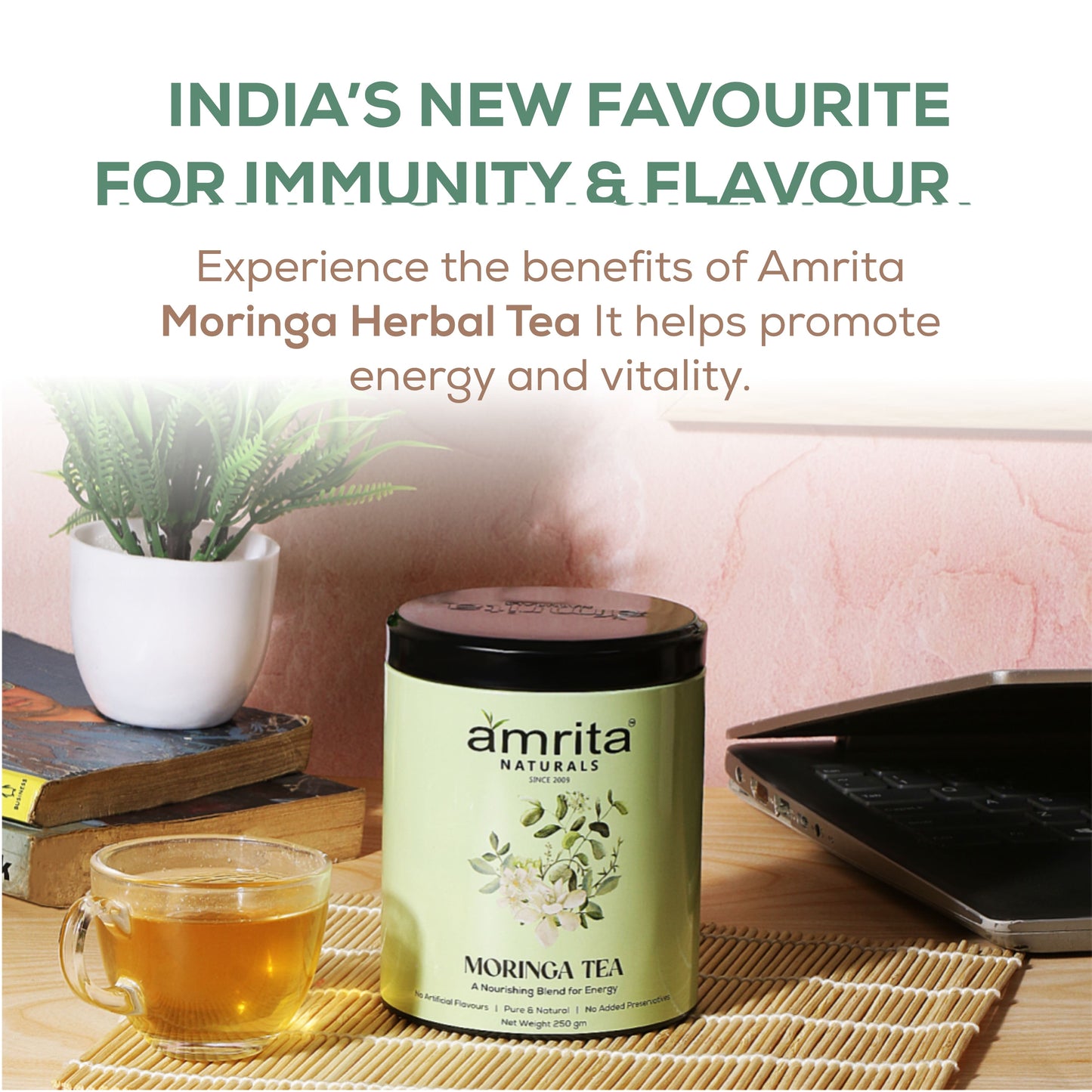 MORINGA HERBAL TEA Amrita Naturals