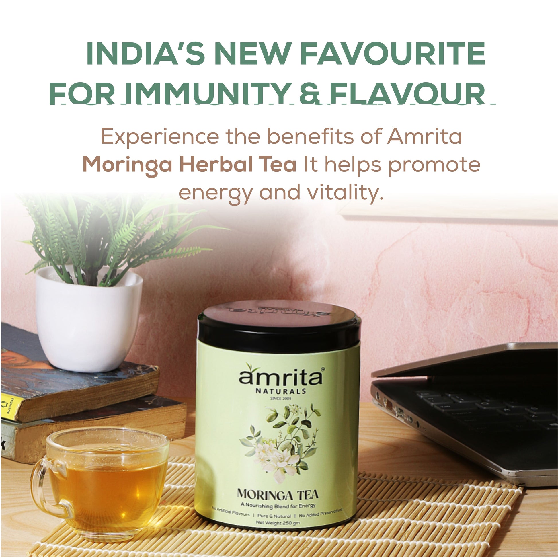 MORINGA HERBAL TEA Amrita Naturals