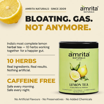 Lemon Herbal Daily Tea Amrita Naturals