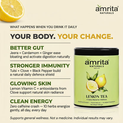 Lemon Herbal Daily Tea Amrita Naturals