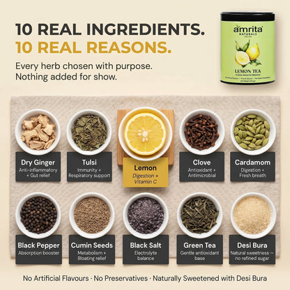 Lemon Herbal Daily Tea Amrita Naturals
