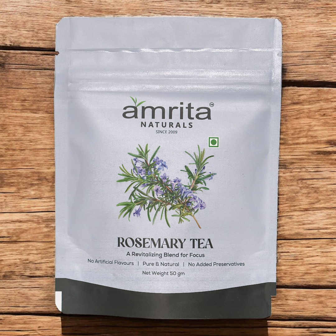 Herbal Trio- First in segment Lemon, Rosemary and Hridyashakti Herbal Tea 150g Amrita Naturals