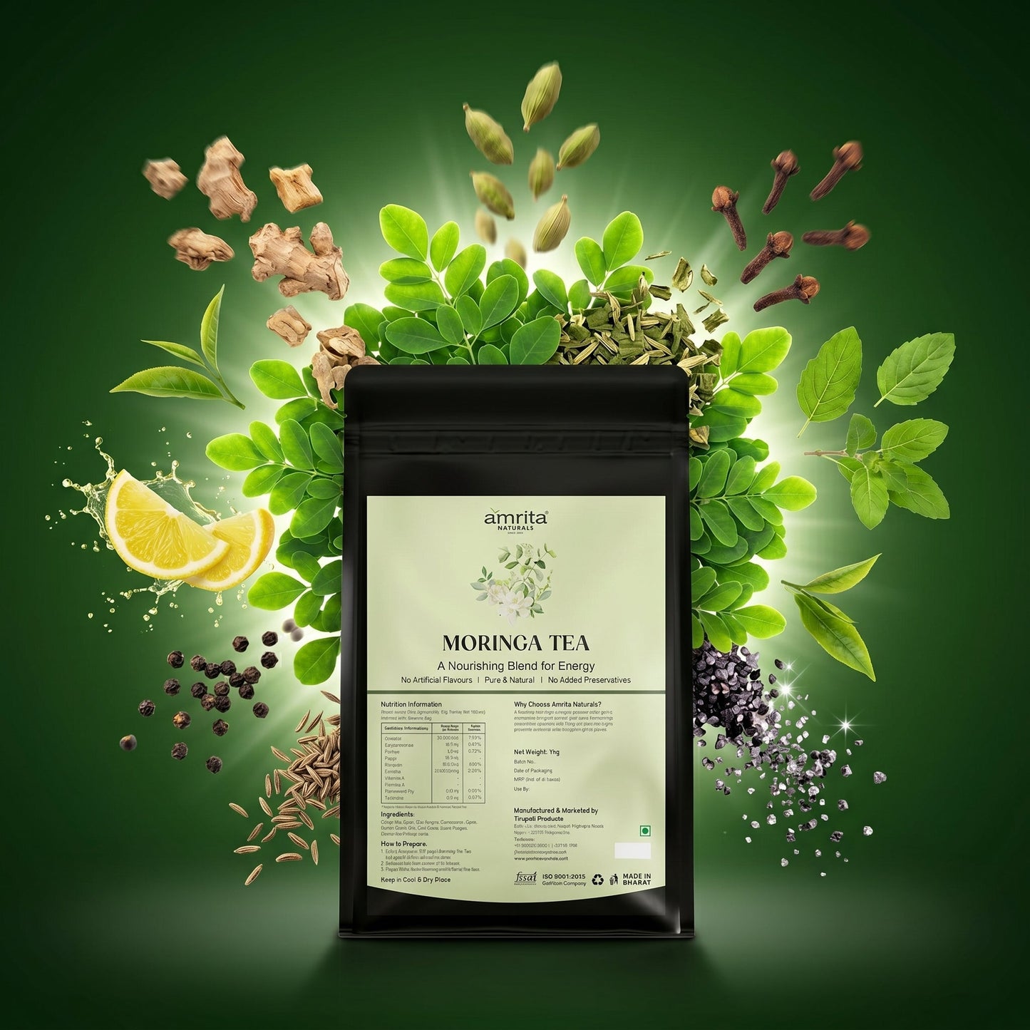Moringa Green Vitality Tea Amrita Naturals