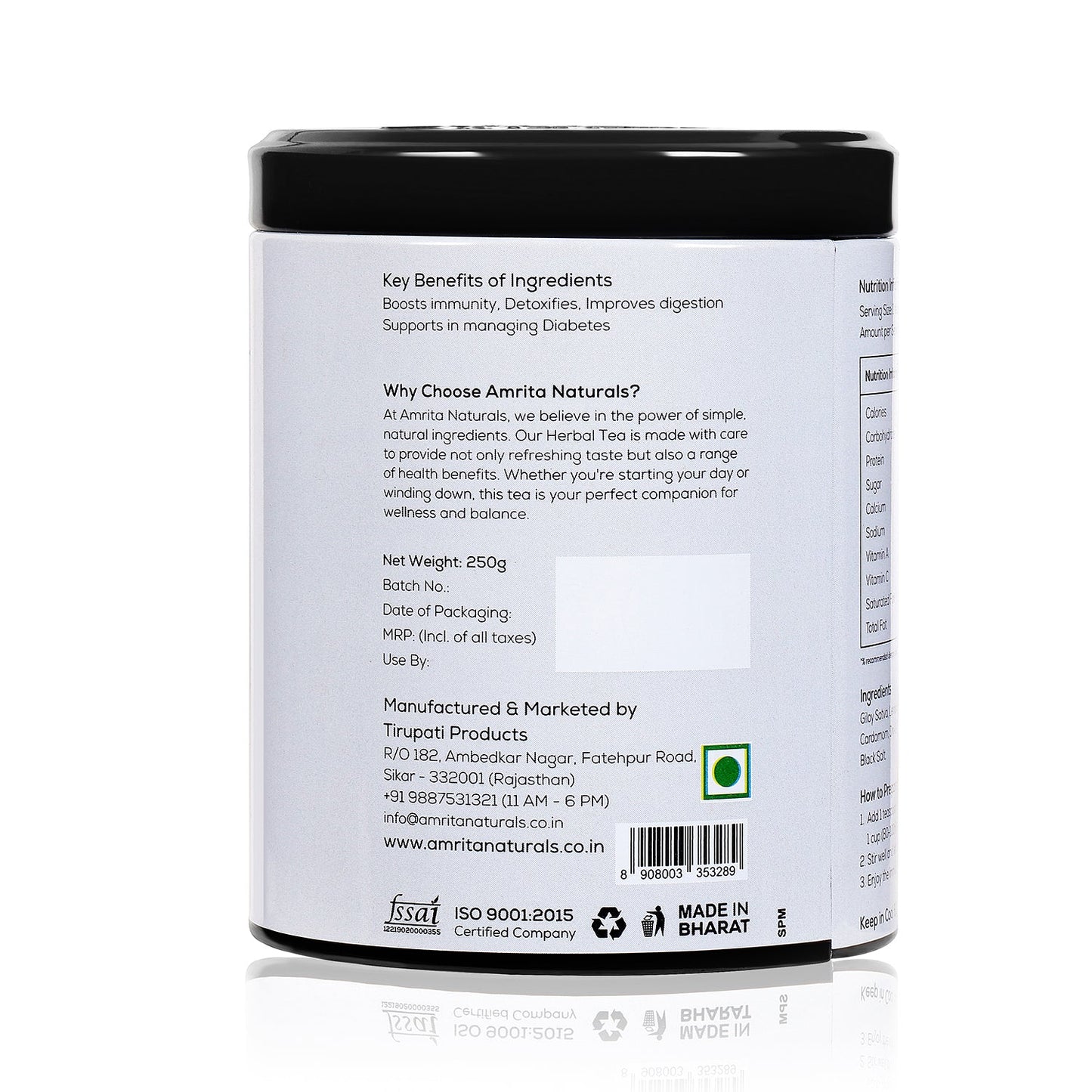 Amrita Naturals Giloy Tea- 250G Amrita Naturals