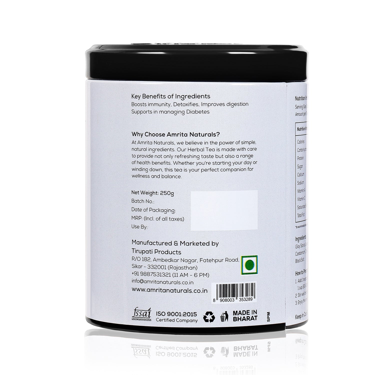 Amrita Naturals Giloy Tea- 250G Amrita Naturals