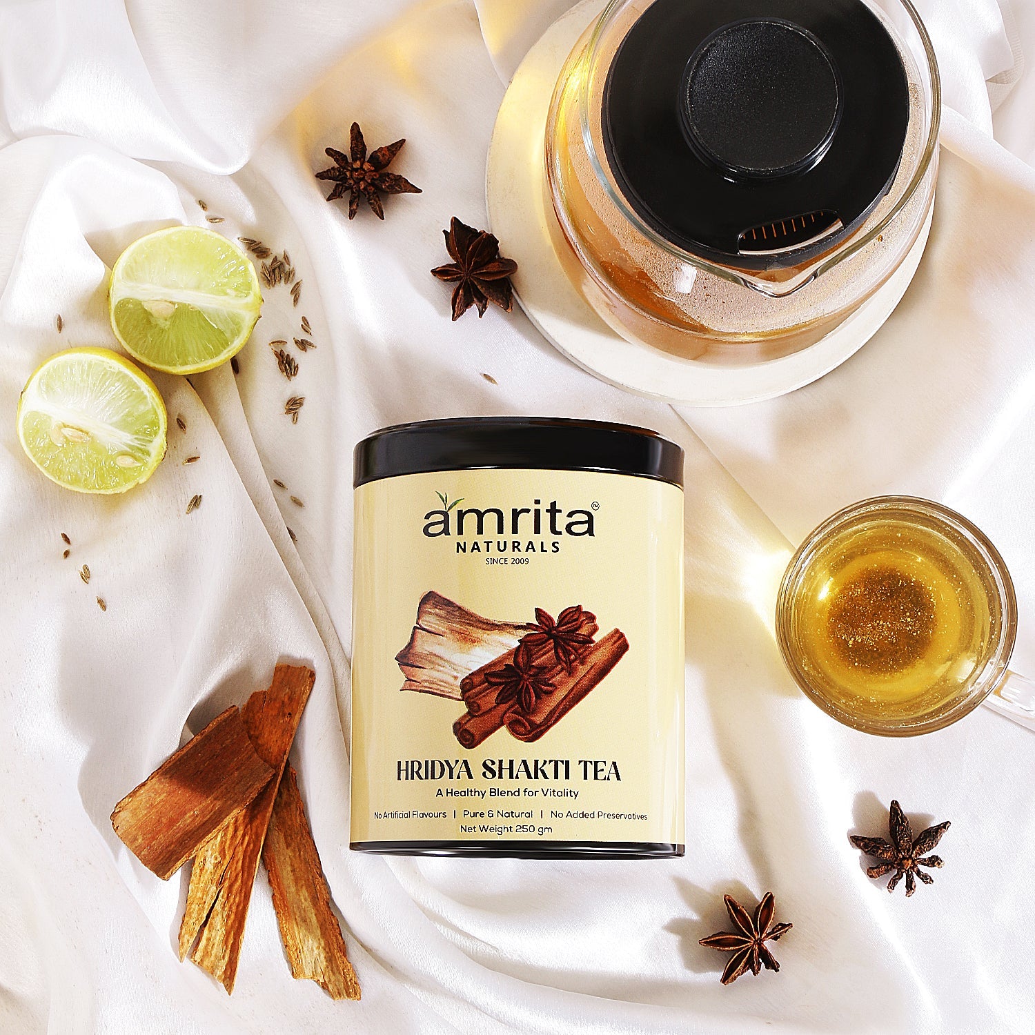 Amrita Naturals HridyaShakti Tea – 250 g Amrita Naturals