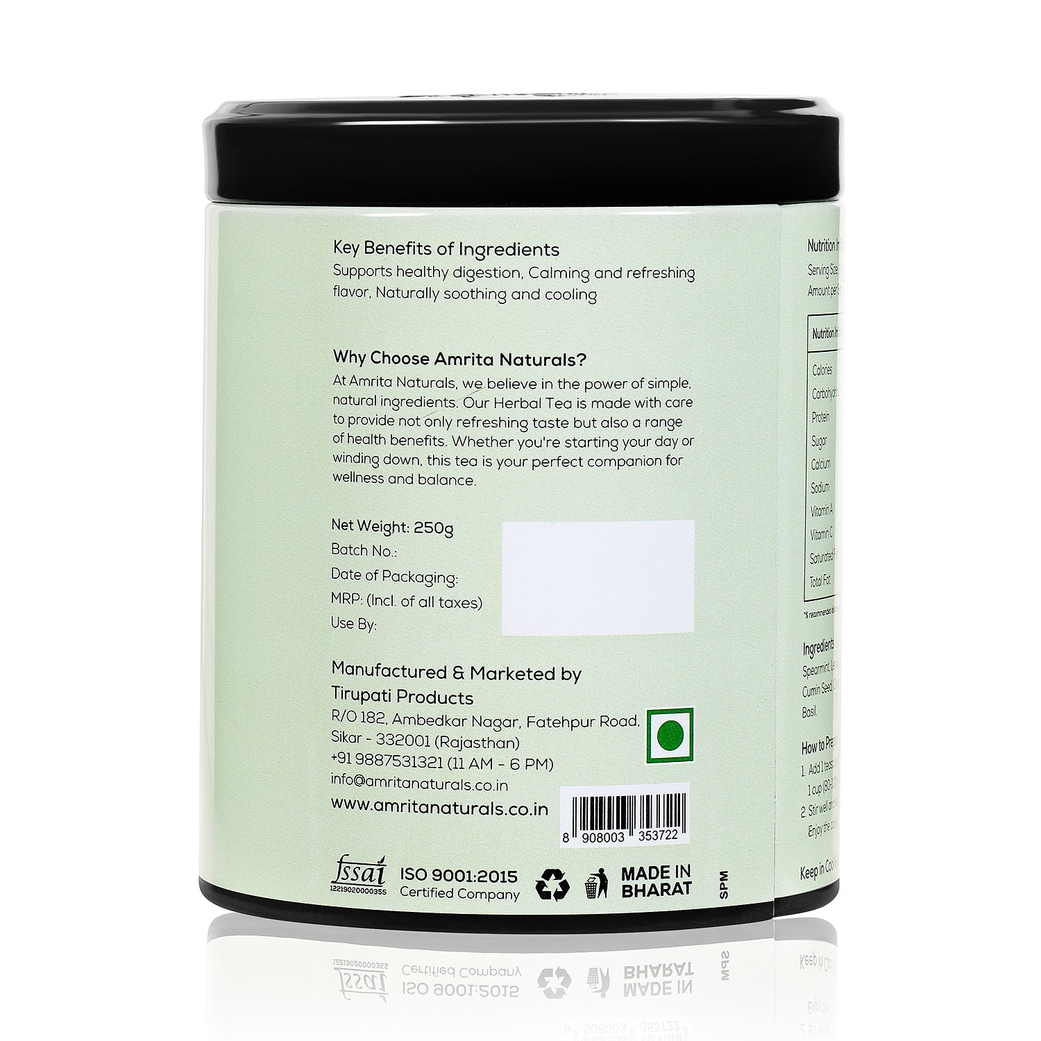 SPEARMINT HERBAL TEA Amrita Naturals