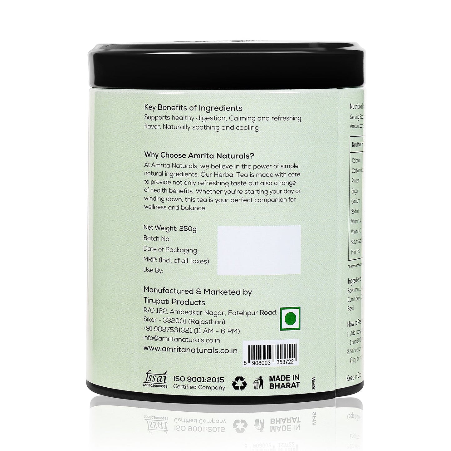 SPEARMINT HERBAL TEA Amrita Naturals